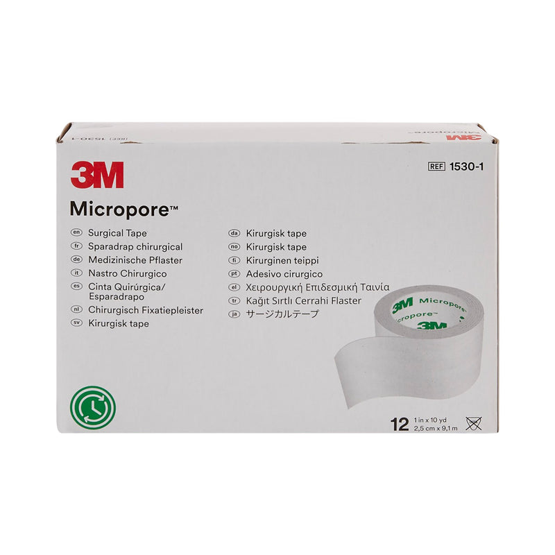 3M™ Micropore™ Paper Medical Tape, 1 Inch x 10 Yard, White, 1 Box of 12 (General Wound Care) - Img 2