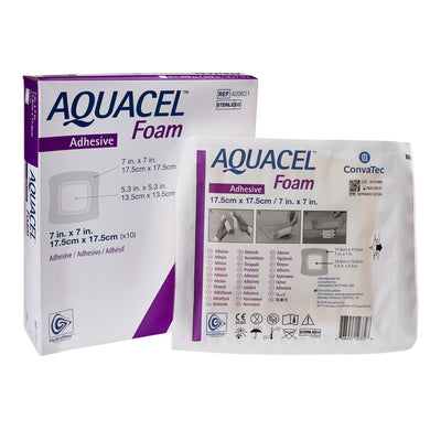 Aquacel® Silicone Adhesive with Border Silicone Foam Dressing, 7 x 7 Inch, 1 Each (Advanced Wound Care) - Img 1