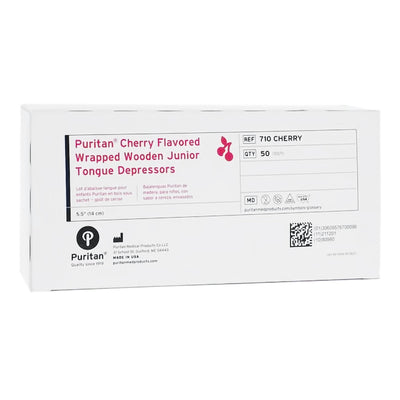 Puritan® Cherry Flavored Tongue Depressor, 1 Box of 50 (Tongue Depressors) - Img 1