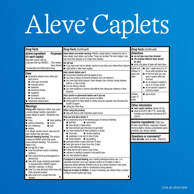 Aleve® Naproxen Sodium Pain Relief, 1 Bottle (Over the Counter) - Img 5