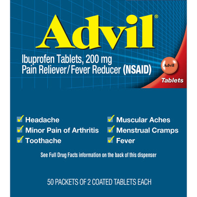 Advil® Ibuprofen Pain Relief Tablet, 1 Box of 100 (Over the Counter) - Img 4