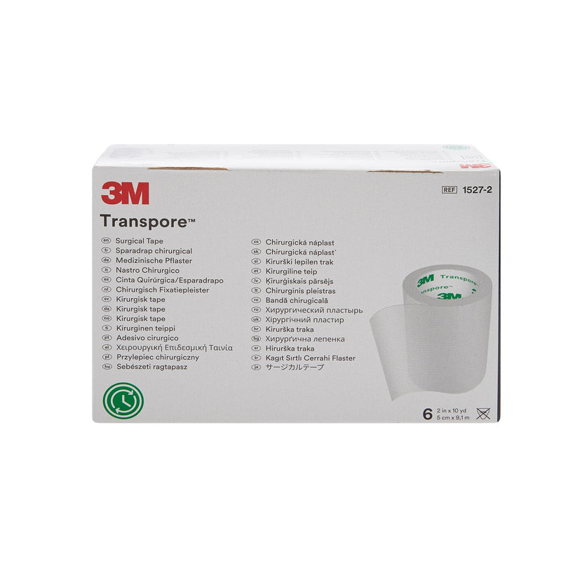 3M™ Transpore™ Plastic Medical Tape, 2 Inch x 10 Yard, Transparent, 1 Box of 6 (General Wound Care) - Img 3