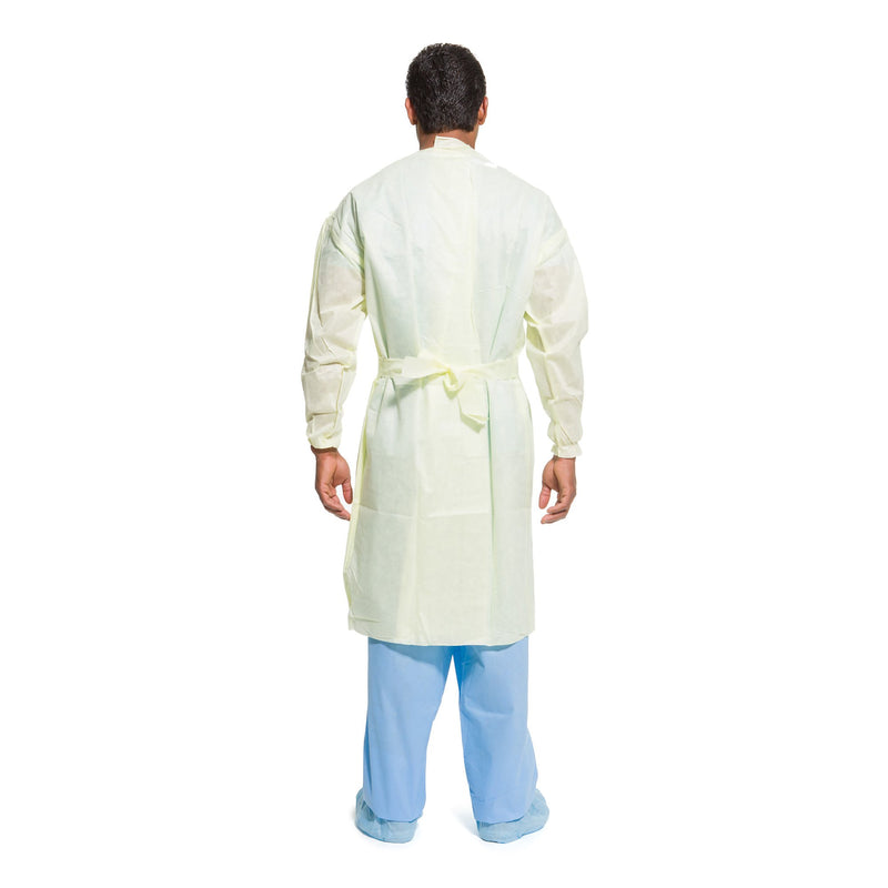 Halyard Protective Procedure Gown, Large, Yellow, 1 Pack of 10 (Gowns) - Img 2