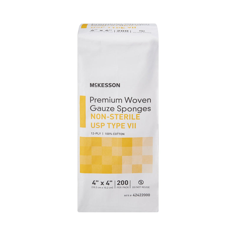 McKesson NonSterile USP Type VII Gauze Sponge, 4 x 4 Inch, 1 Case of 2000 (General Wound Care) - Img 2