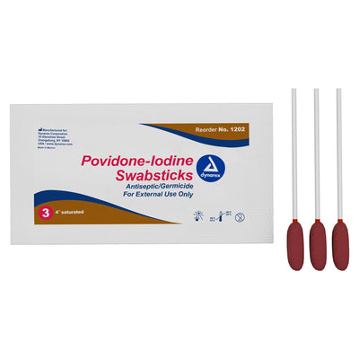 Dynarex Povidone Iodine Swabsticks, 1 Case of 250 (Skin Care) - Img 2