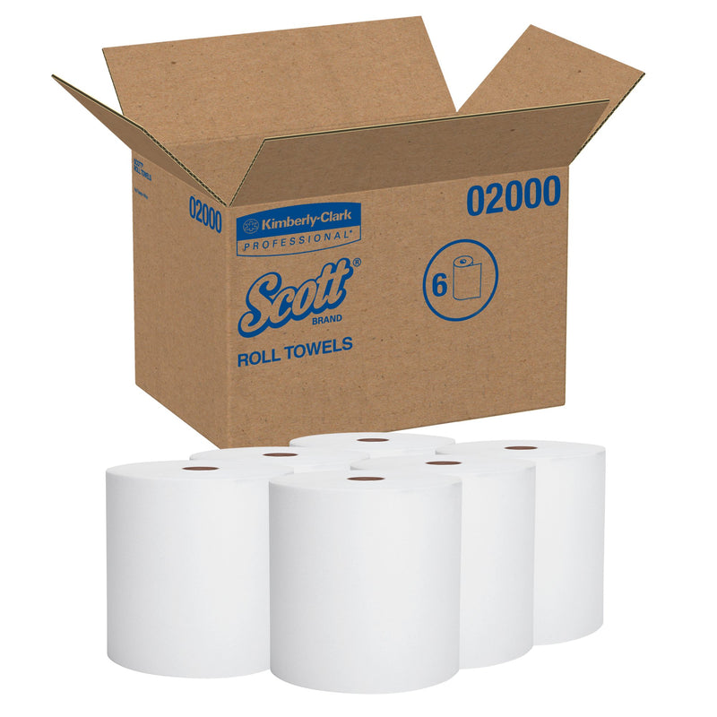 Scott Paper Towels, Hardwound, Continuous Roll, 8" x 950&