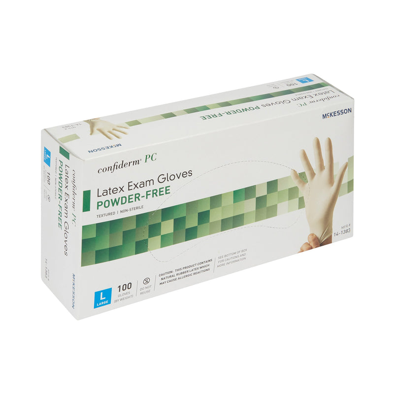 McKesson Confiderm® Latex Exam Glove, Large, Ivory, 1 Box of 100 () - Img 7