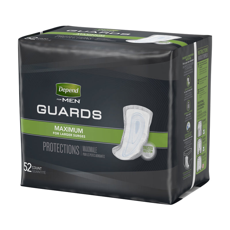 Depend Guards Incontinence Pads, Disposable, Maximum Absorbency, 12" Length, 1 Case of 104 () - Img 2