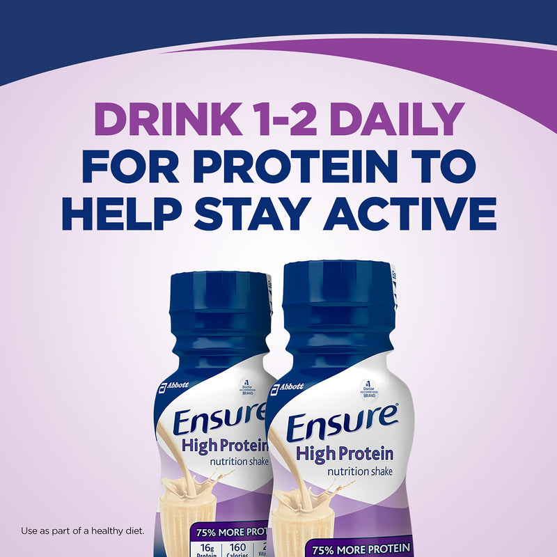 Ensure® High Protein Therapeutic Nutrition Shake Vanilla Oral Protein Supplement, 8 oz. Bottle, 1 Each (Nutritionals) - Img 2