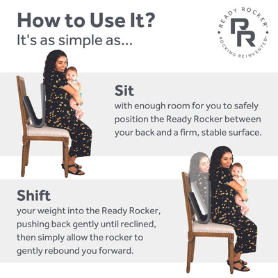 Ready Rocker Portable Rocking Chair, Back Support for Moms, Dads, 1 Each (Chair Pads) - Img 6