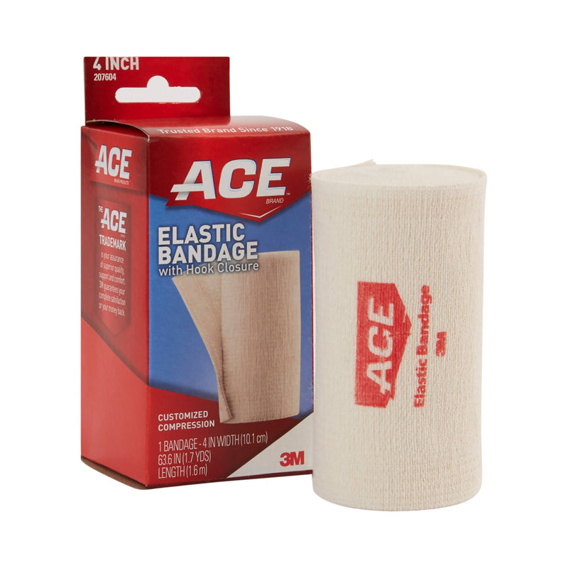 3M™ Ace™ Single Hook and Loop Closure Elastic Bandage, 4 Inch Width, 1 Each (General Wound Care) - Img 1