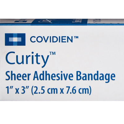 Curity™ Sheer Adhesive Strip, 1 x 3 Inch, 1 Box of 50 (General Wound Care) - Img 5