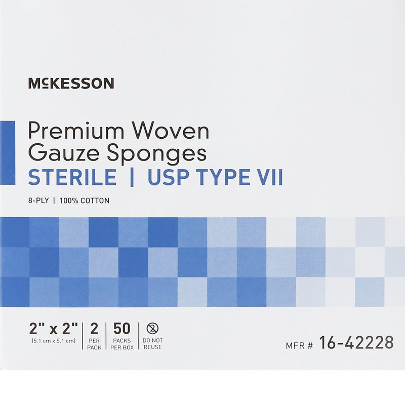McKesson Sterile USP Type VII Gauze Sponge, 2 x 2 Inch, 1 Box of 50 (General Wound Care) - Img 3