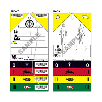 Mettag® Triage Tag, 4 x 8-1/4 Inch, 1 Box of 50 (Tags) - Img 1