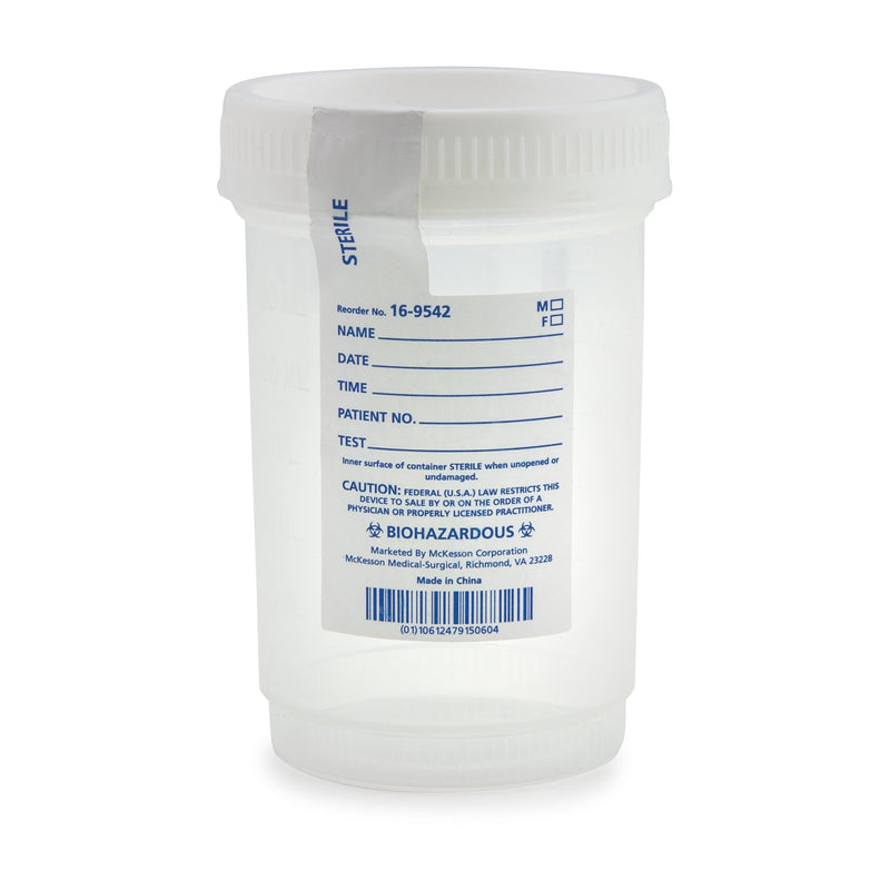 McKesson Specimen Container for Pneumatic Tube Systems, 120 mL, 1 Bag of 75 (Specimen Collection) - Img 1