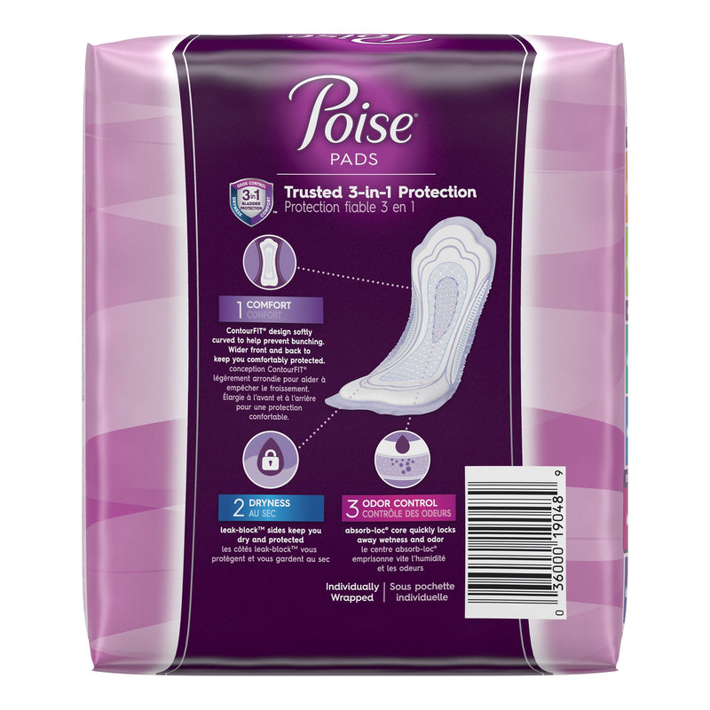 Poise Bladder Control Pads, Disposable, Heavy Absorbency, Regular Length, 3" x 11", Adult Female, Absorb-Loc Core, 1 Case of 84 () - Img 7