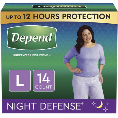 Depend® Night Defense® Absorbent Underwear, Large, 1 Case of 56 () - Img 2