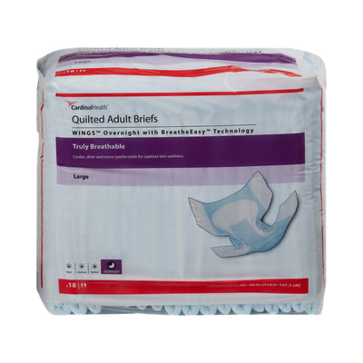 Wings™ Overnight Absorbency Incontinence Brief, Large, 1 Bag () - Img 4