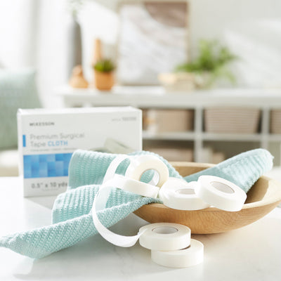 McKesson Paper Medical Tape, 1/2 Inch x 10 Yard, White, 1 Case of 240