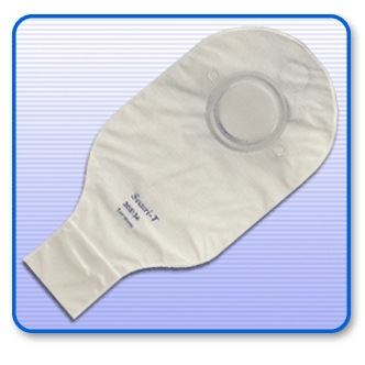 Securi-T™ Two-Piece Drainable Transparent Filtered Ostomy Pouch, 12 Inch Length, 2¼ Inch Flange, 1 Box of 10 (Ostomy Pouches) - Img 1