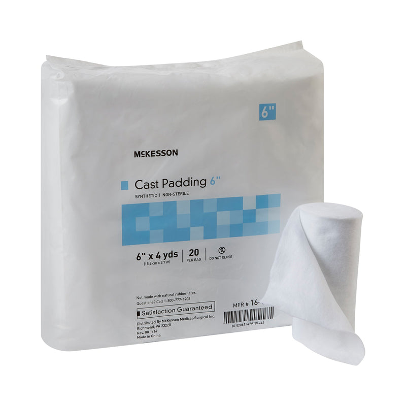 McKesson White Polyester Cast Padding, 6 Inch x 4 Yard, 1 Bag of 20 (Casting) - Img 1