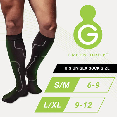 Green Drop Compression Socks - Medical-Grade Infused Support, L/XL, 1 Each (Compression Garments) - Img 2