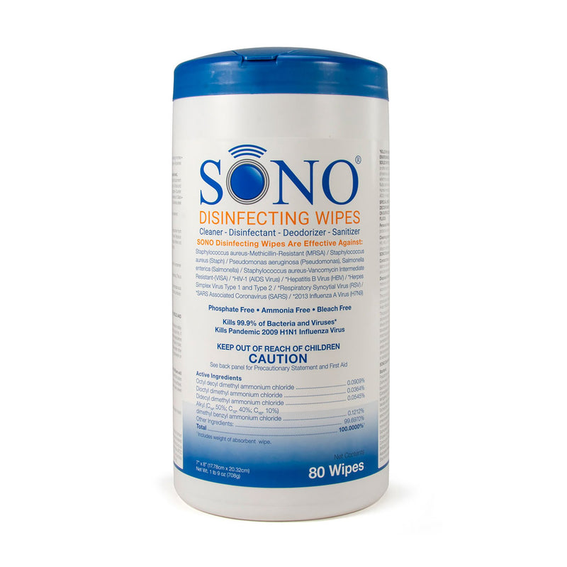 Sono® Premoistened Surface Disinfectant Cleaner Wipes, 80ct, 1 Box of 6 (Cleaners and Disinfectants) - Img 1