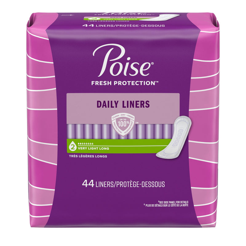 Poise Bladder Control Pads, Light Absorbency, One Size Fits Most, Adult, Female, Disposable, 1 Pack of 44 () - Img 1