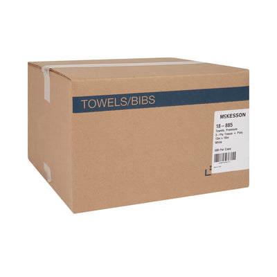 McKesson Procedure Towel, Disposable, White, Polybacking, 13 x 18 Inch, 1 Case of 500 (Procedure Towels) - Img 6