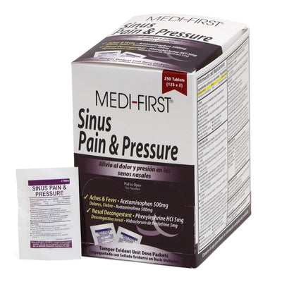 Medi-First® Acetaminophen / Phenylephrine Sinus Relief, 1 Box of 250 (Over the Counter) - Img 1