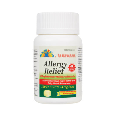 Health*Star® Chlorpheniramine Maleate Allergy Relief, 1 Bottle of 100 (Over the Counter) - Img 2