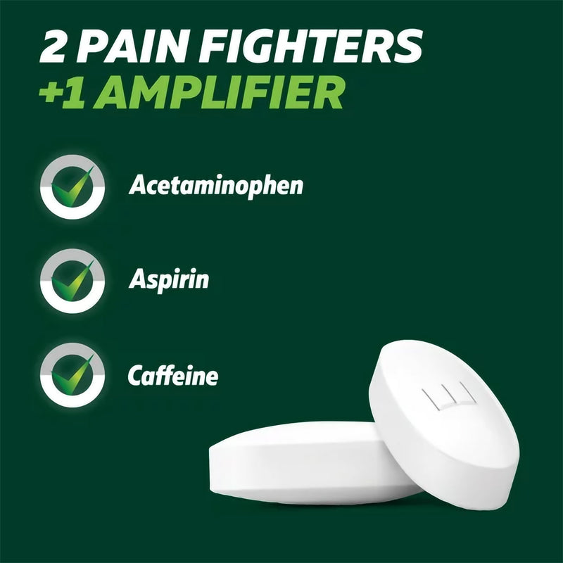 Excedrin® Extra Strength Acetaminophen / Aspirin / Caffeine Pain Relief, 1 Bottle (Over the Counter) - Img 3