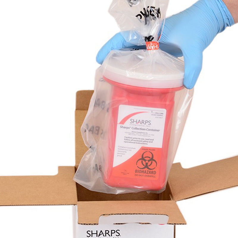 Sharps Recovery System™ Mailback Sharps Collector, 1 Quart, 4½ x 4½ x 7 Inch, 1 Each () - Img 2