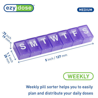 Apothecary Products® Weekly Pill Planner, 1 Pack of 6 (Pharmacy Supplies) - Img 3