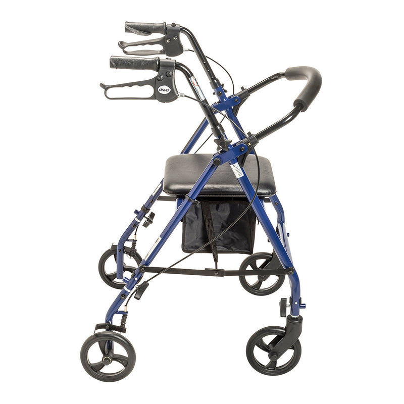 drive™ Steel Rollator with 6 Inch Wheels, Blue, 1 Each (Mobility) - Img 3