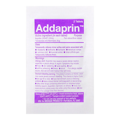 Addaprin™ Ibuprofen Pain Relief, 1 Box of 250 (Over the Counter) - Img 2