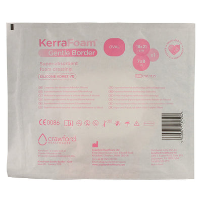 KerraFoam™ Gentle Border Silicone Foam Dressing, 7 x 8 Inch, 1 Carton of 10 (Advanced Wound Care) - Img 5
