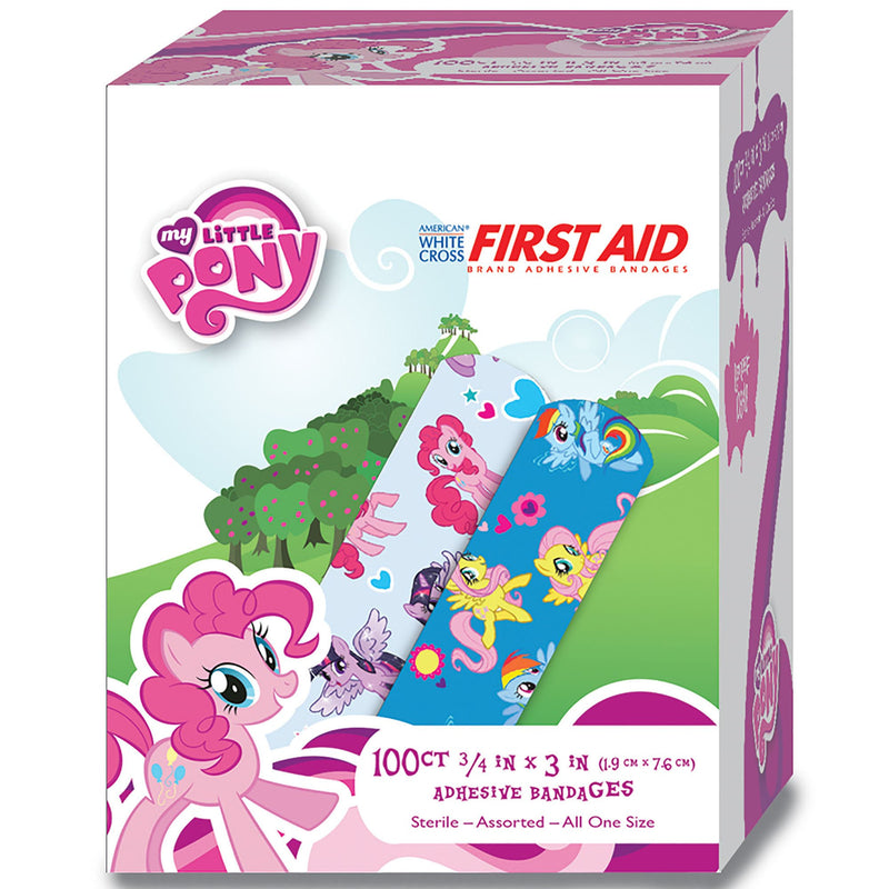 American® White Cross Stat Strip® Kid Design (My Little Pony) Adhesive Strip, 3/4 x 3 Inch, 1 Case of 1200 (General Wound Care) - Img 3