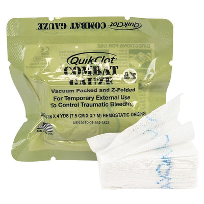 QuikClot® Combat Gauze Hemostatic Dressing, 3 Inch x 4 Yard, 1 Each (Advanced Wound Care) - Img 1
