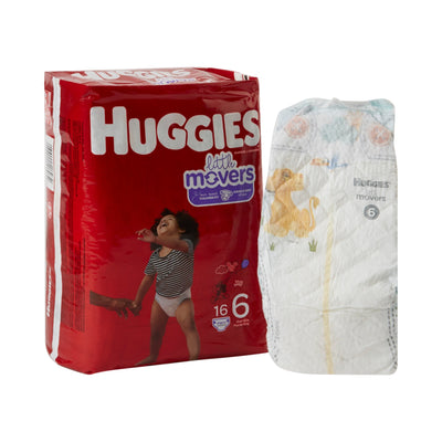 Huggies® Little Movers® Diaper, Size 6, 1 Case of 64 () - Img 1
