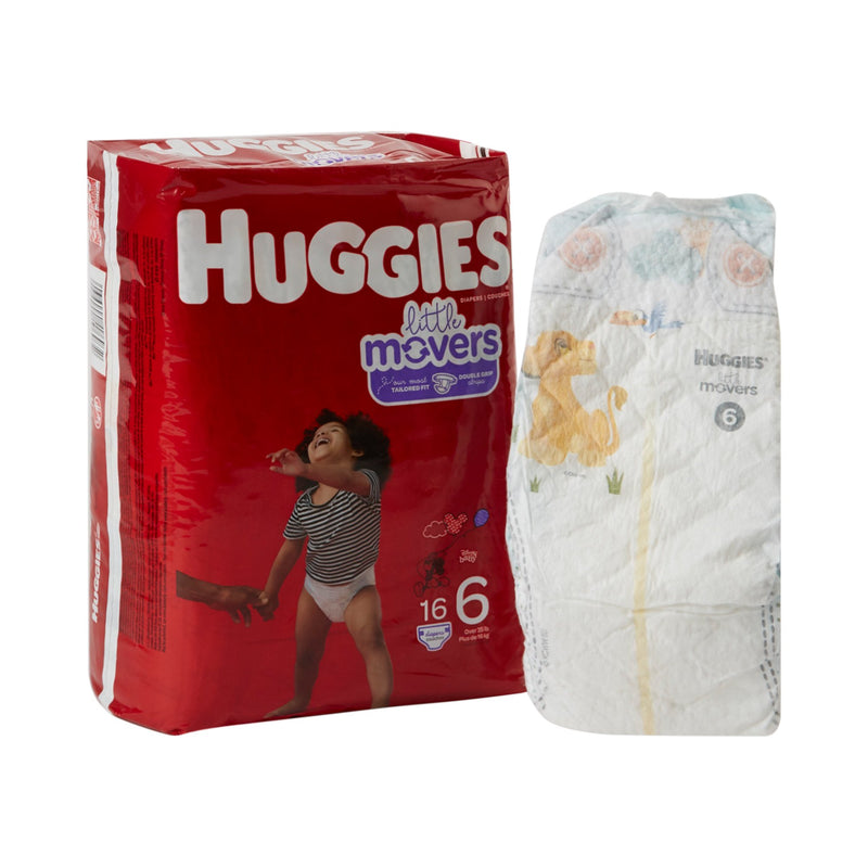 Huggies® Little Movers® Diaper, Size 6, 1 Case of 64 () - Img 1