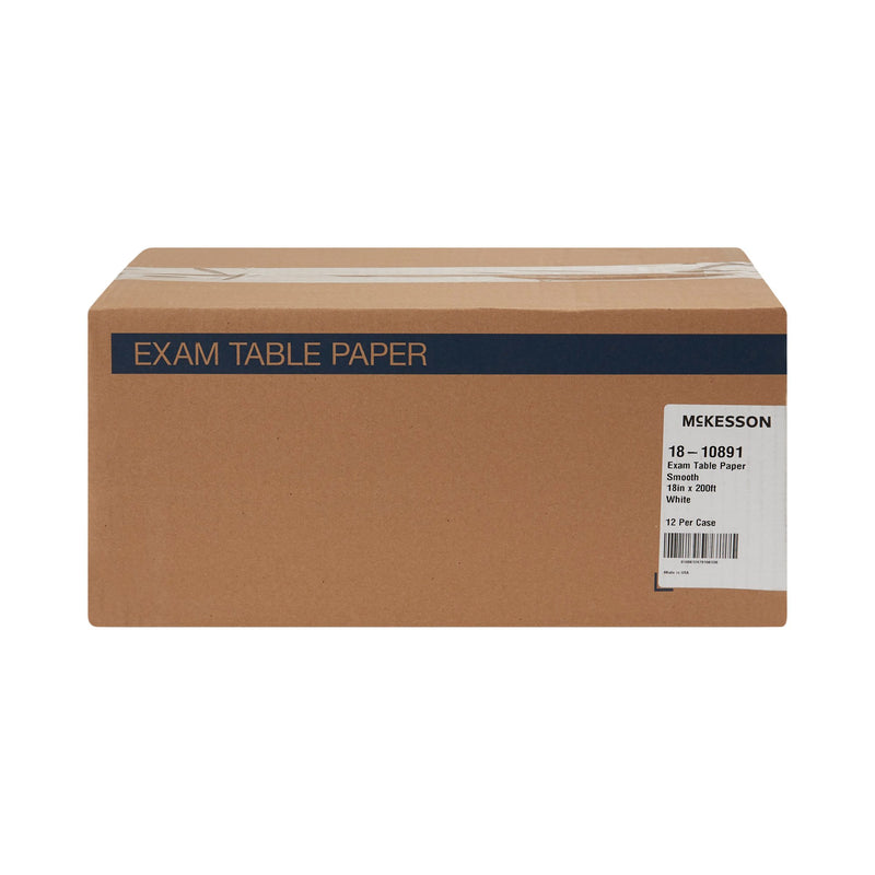 McKesson Smooth Table Paper, 18 Inch x 200 Foot, White, 1 Case of 12 (Table Paper) - Img 4
