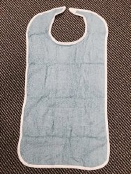 Lew Jan Textile Hook and Loop Closure Reusable Bib, Blue, 1 Each (Bibs) - Img 1