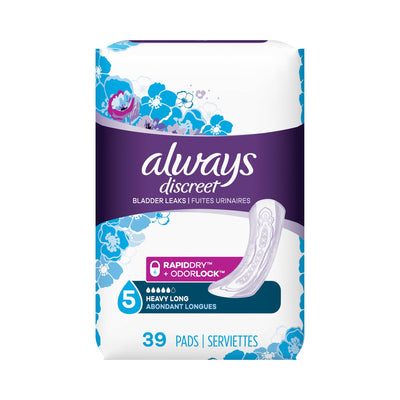 Always® Discreet Maximum Incontinence Liner, Long Length, 1 Pack of 39 () - Img 6