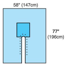 Cardinal Health Sterile Split Orthopedic Drape, 77 W x 120 L Inch, 1 Case of 10 (Procedure Drapes and Sheets) - Img 1