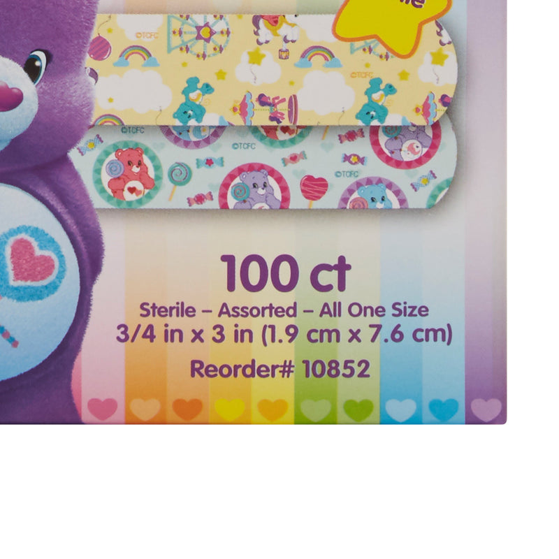 American® White Cross Stat Strip® Kid Design (Care Bears) Adhesive Strip, 3/4 x 3 Inch, 1 Box of 100 (General Wound Care) - Img 6