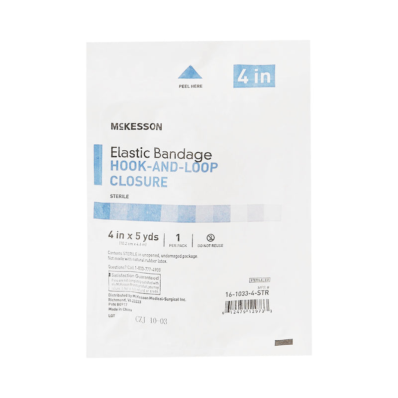 McKesson Hook and Loop Closure Elastic Bandage, 4 Inch x 5 Yard, 1 Case of 36 (General Wound Care) - Img 2