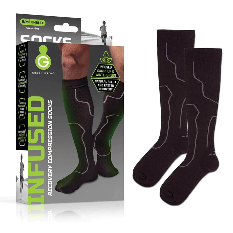 Green Drop Compression Socks - Medical-Grade Infused Support, S/M, 1 Each (Compression Garments) - Img 1