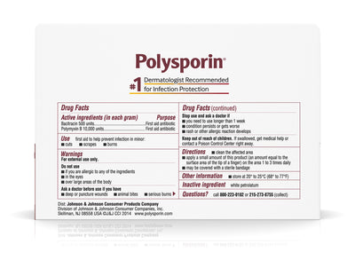 Polysporin® Bacitracin / Polymyxin B First Aid Antibiotic, 1 oz. Tube, 1 Each (Over the Counter) - Img 2