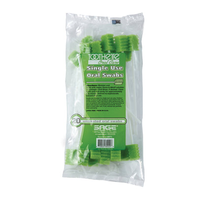Toothette Plus Oral Swabsticks Foam Tip Untreated, 6" Length, Green, 1 Pack (Mouth Care) - Img 5